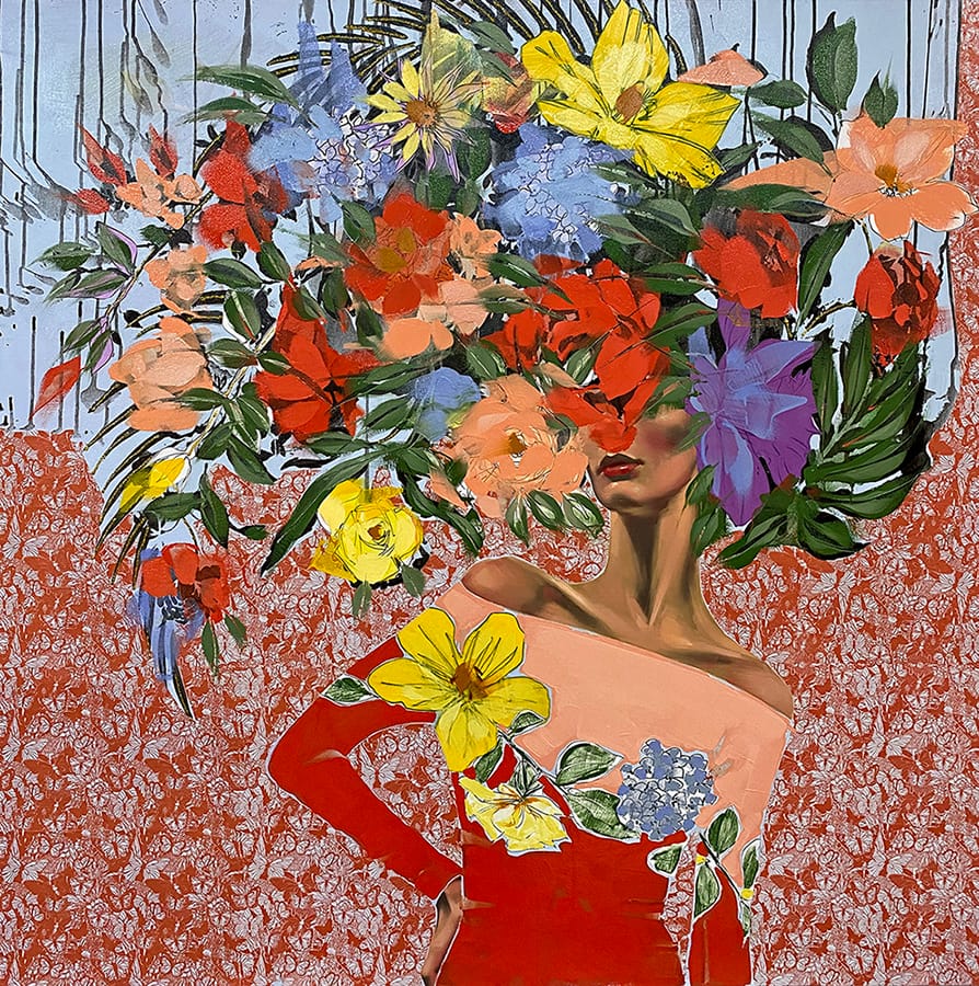 anna kincaide joanneartman gallery love forever oil on canvas figurative abstract floral
