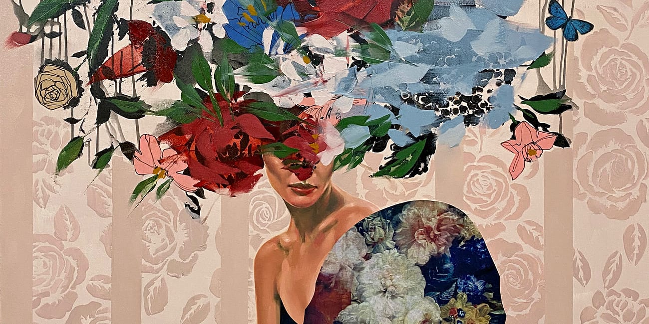 anna kincaide joanneartman gallery love forever oil on canvas figurative abstract floral
