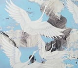 Paper Cranes_Jeff Muhs_Oil on Canvas_52 x 60