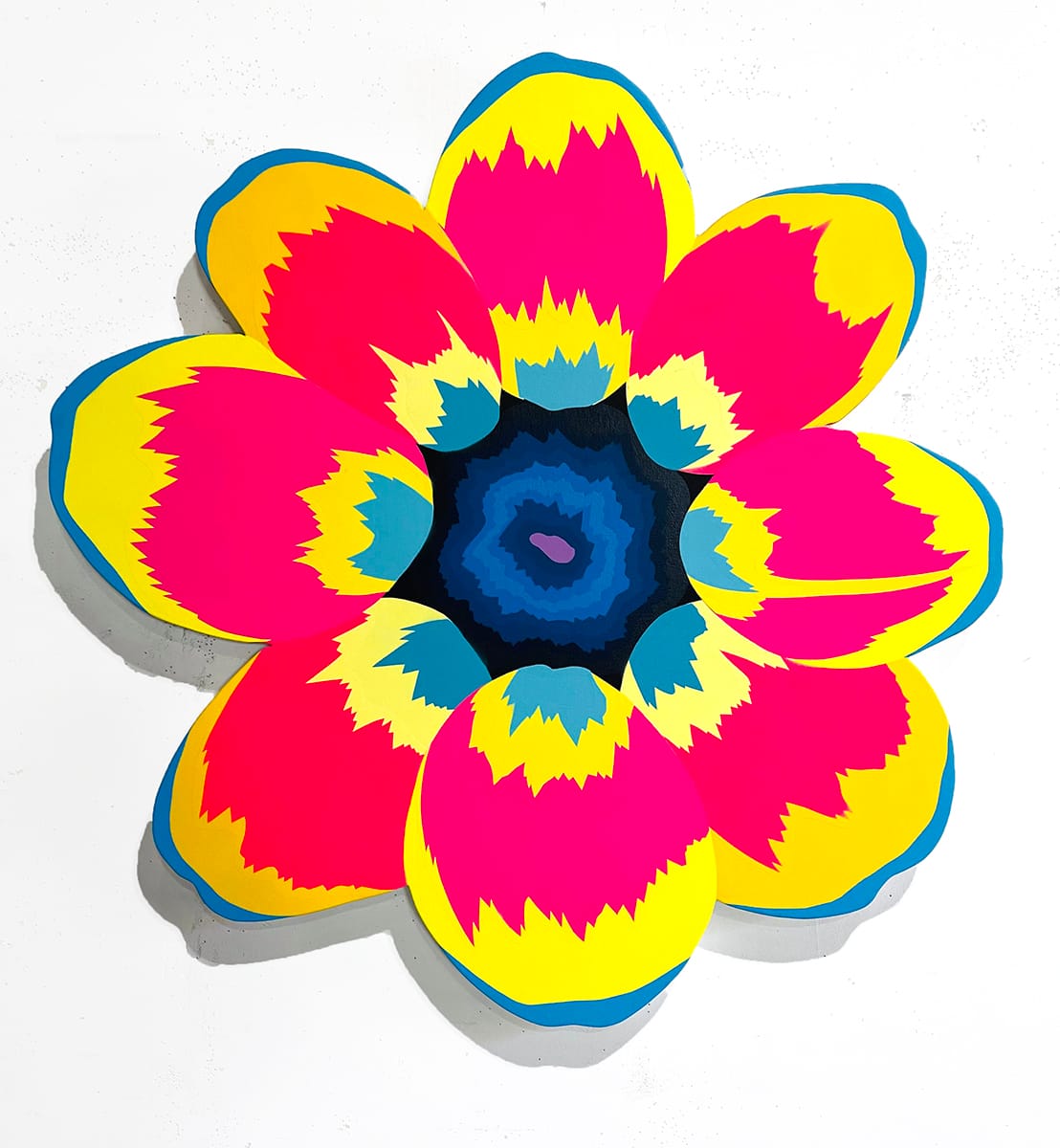 Flower Study 2,Michael Callas,Spray Paint and Stencil on Panel, 48, 48