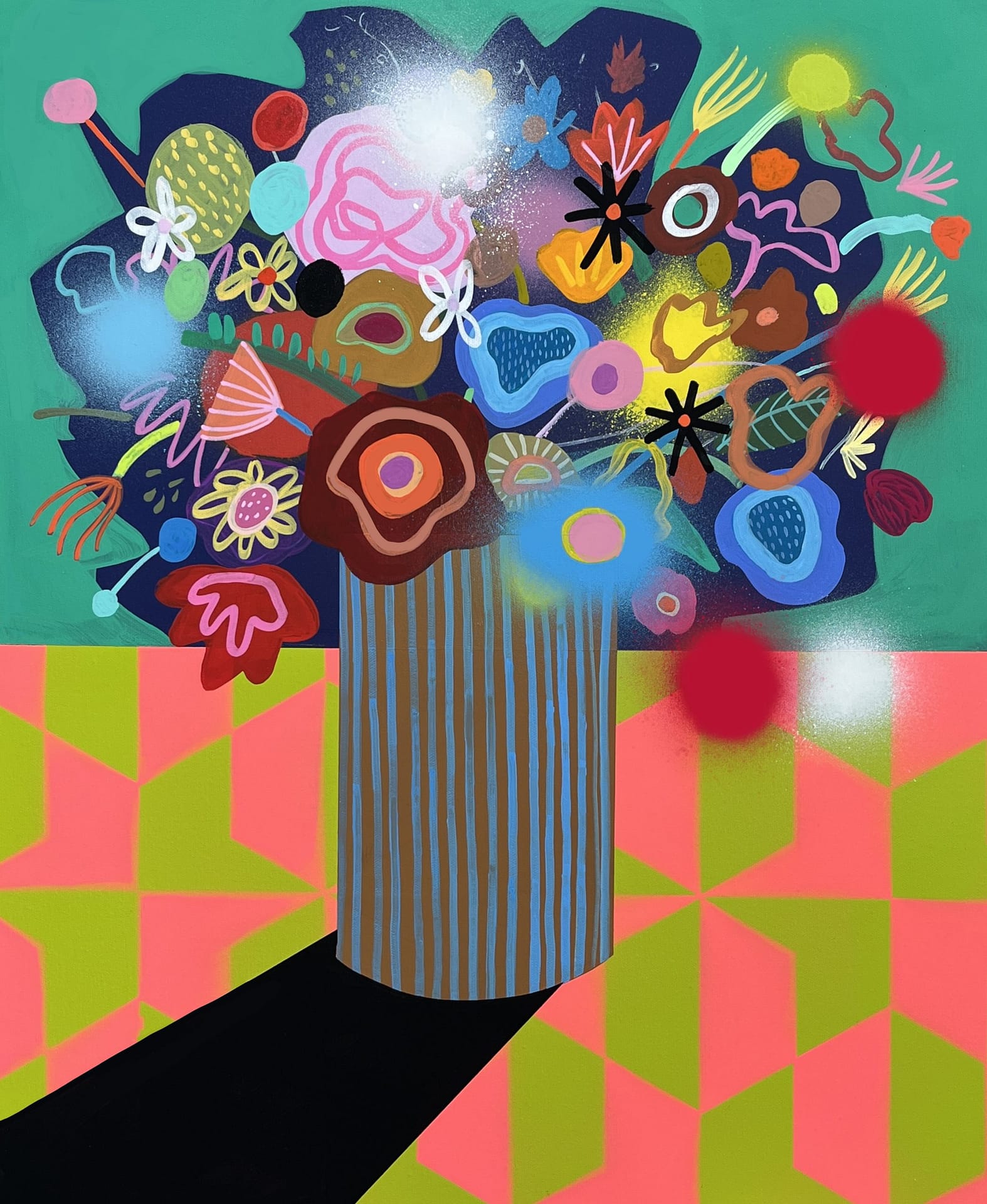 Spring Equinox 3_Mary Finlayson_Flashe, Gouache, Spray Paint, Oil Stick on Canvas_24 x 20_hi res