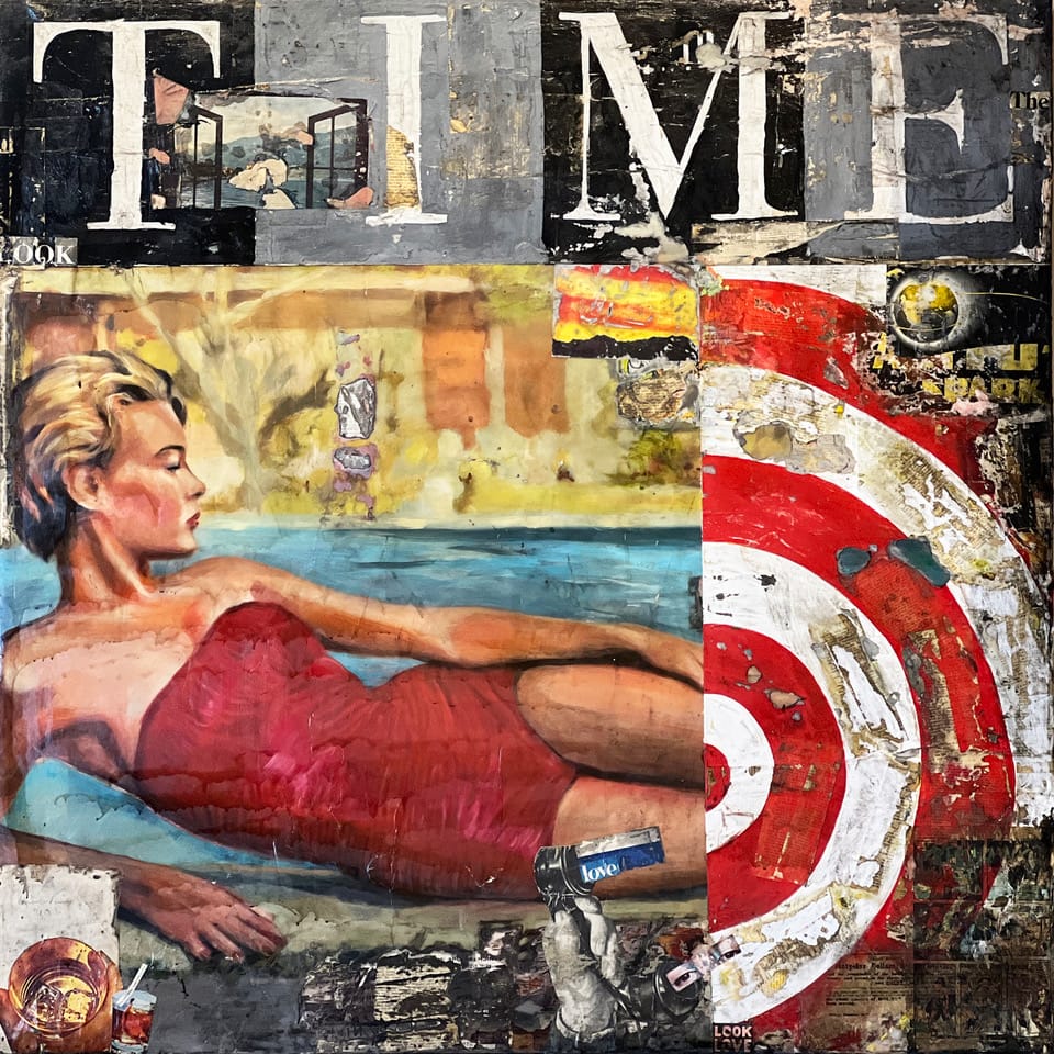Time_Greg Miller_Acrylic, Collage_48 x 48