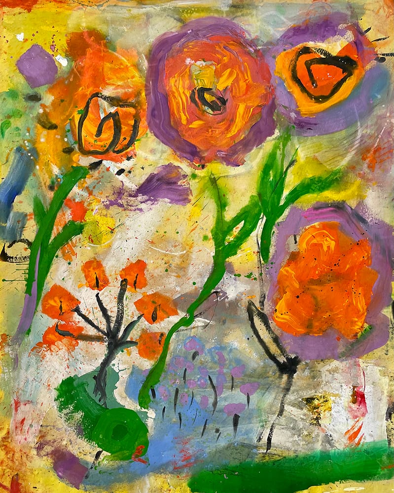 jane booth, abstract, floral, mixed media, joanneartman gallery