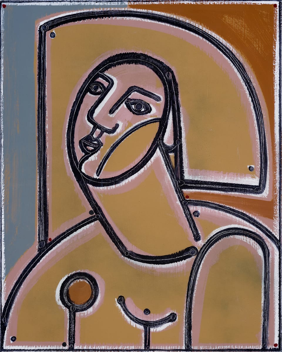 Woman_in_Greys_and_Pinks_oil_and_acrylic_on_canvas_30_x_24_america_martin